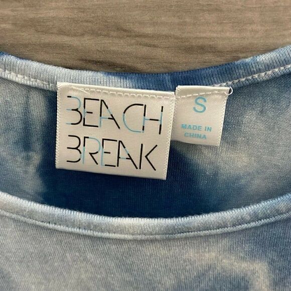 Beach Break Womens Blue Tie Dye Stretchy Sleeveless Casual Maxi Dress Size Small - Picture 6 of 7